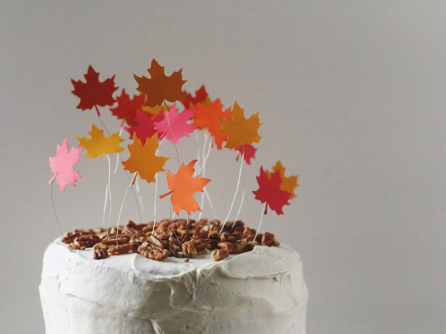 DIY Falling Leaves Cake Topper