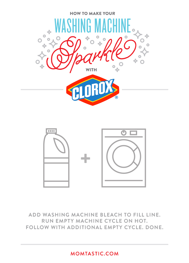 How to Clean Your Washing Machine with Clorox Bleach - SO EASY! It only takes a minute - let the bleach and machine do the work for you!