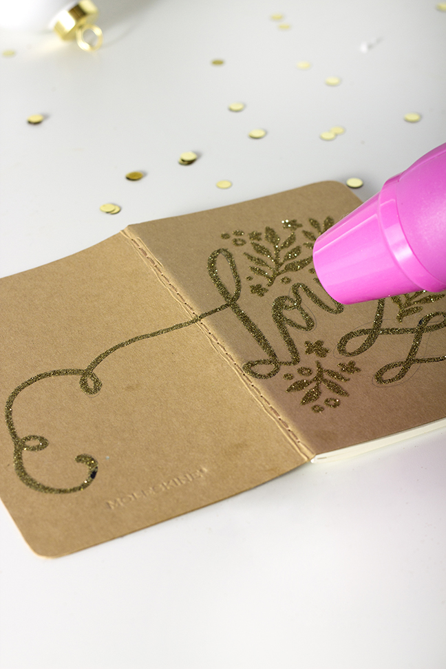 DIY Gold Embossed Calligraphy Notebooks