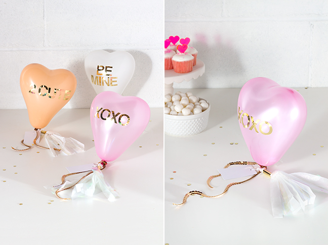 DIY Conversation Heart Balloon Valentines by Splendid Supply Co. for Momtastic.