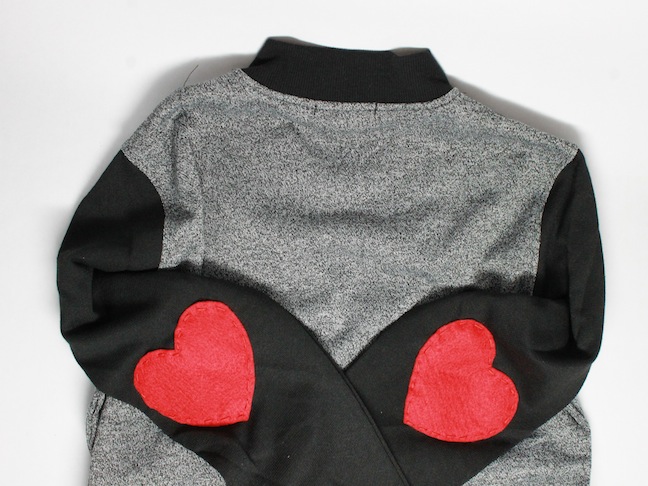 DIY heart elbow jacket