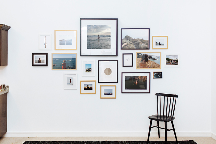 gallery wall framed photos