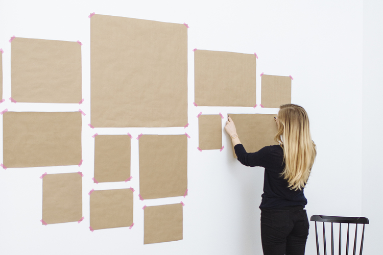 gallery wall mock up brown paper