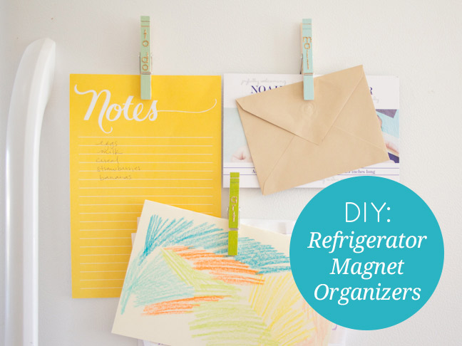 diy refrigerator magnet organizers