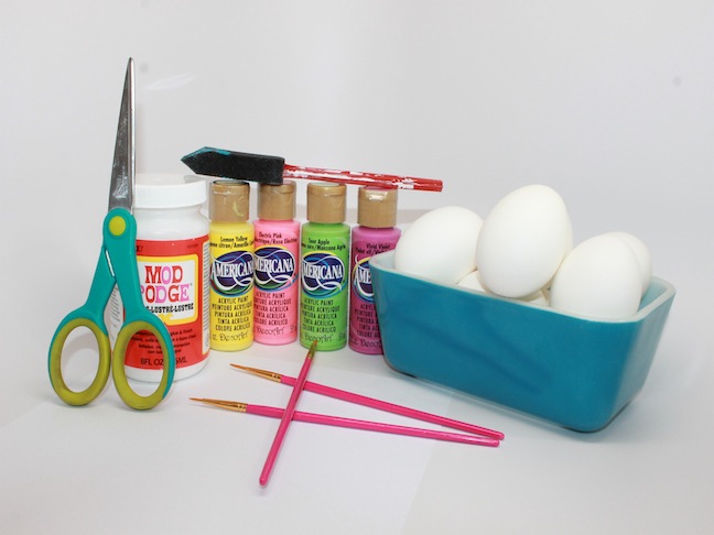 craft supplies and materials needed for easter egg craft