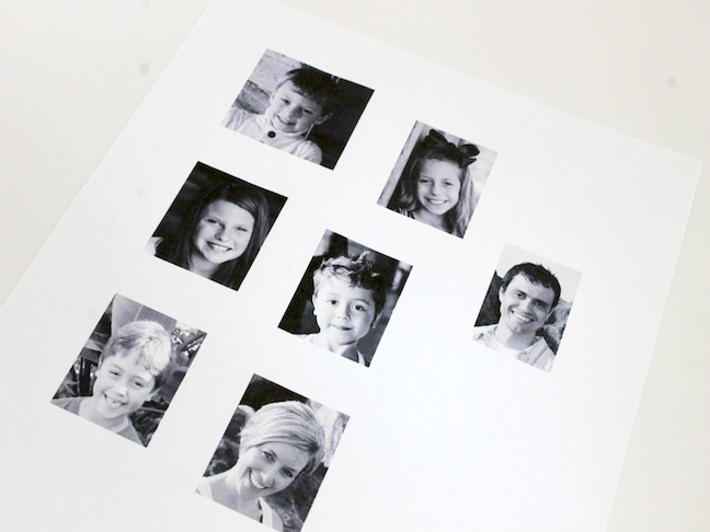 black and white photos of family to make easter egg craft