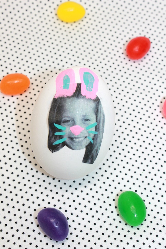 paint bunny rabbits on easter eggs