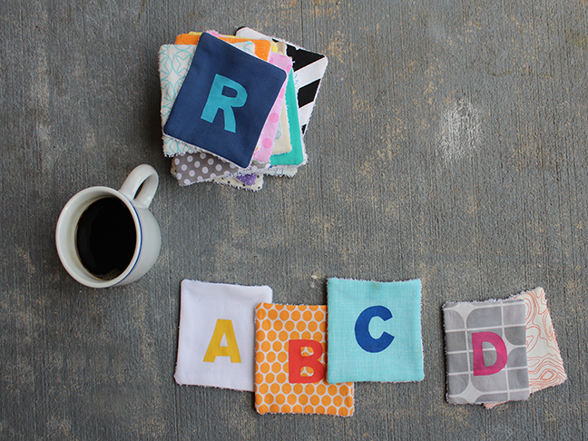 DIY.. Alphabet Coffee Table Coasters