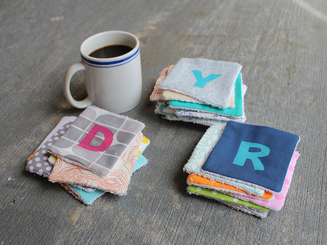 DIY.. Alphabet Coffee Table Coasters