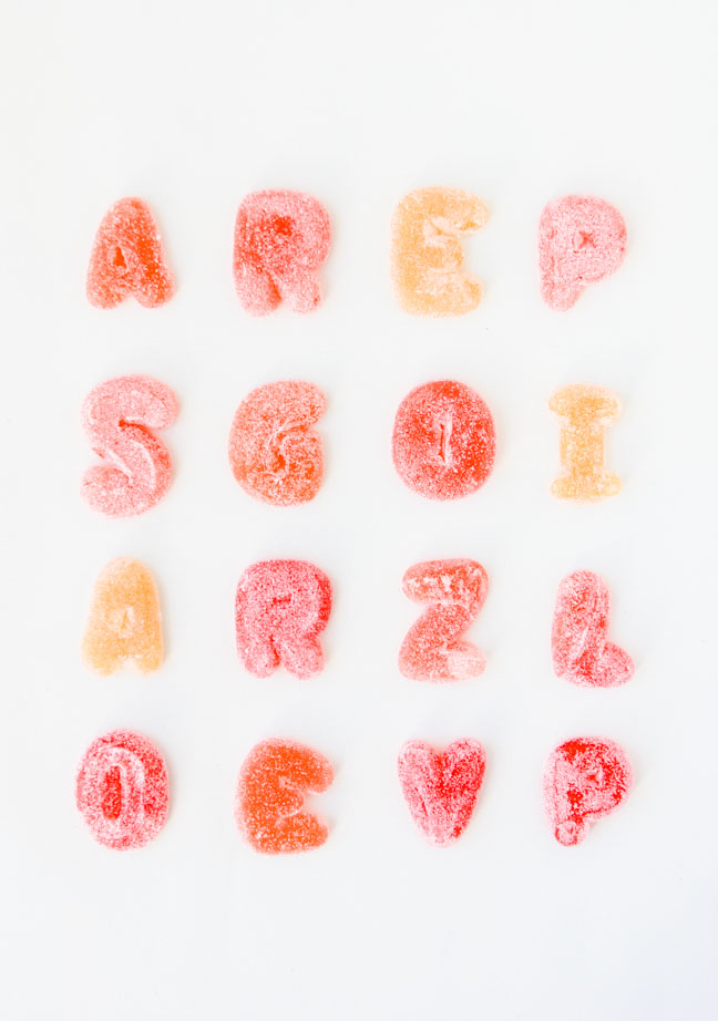 DIY Alphabet Gummy Letter Candies