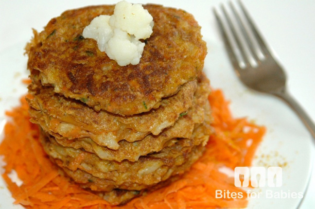 carrot fritters first foods for baby