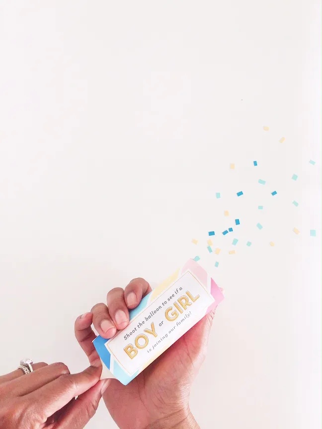 DIY Gender Reveal Confetti Cannons