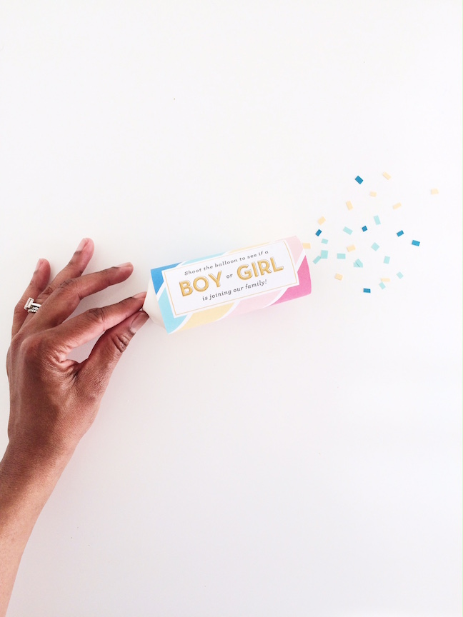 DIY Gender Reveal Confetti Cannons