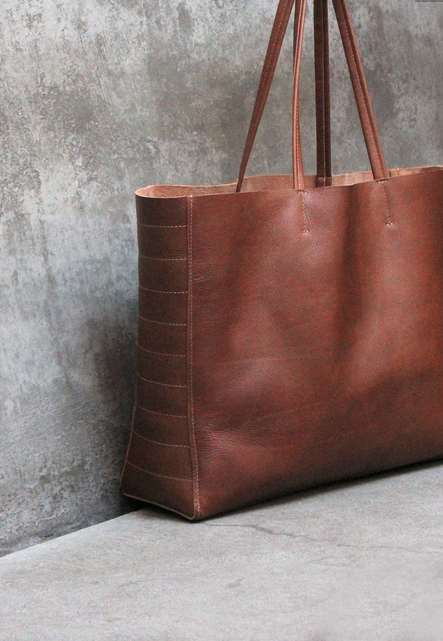 future glory leather brown oversized bag