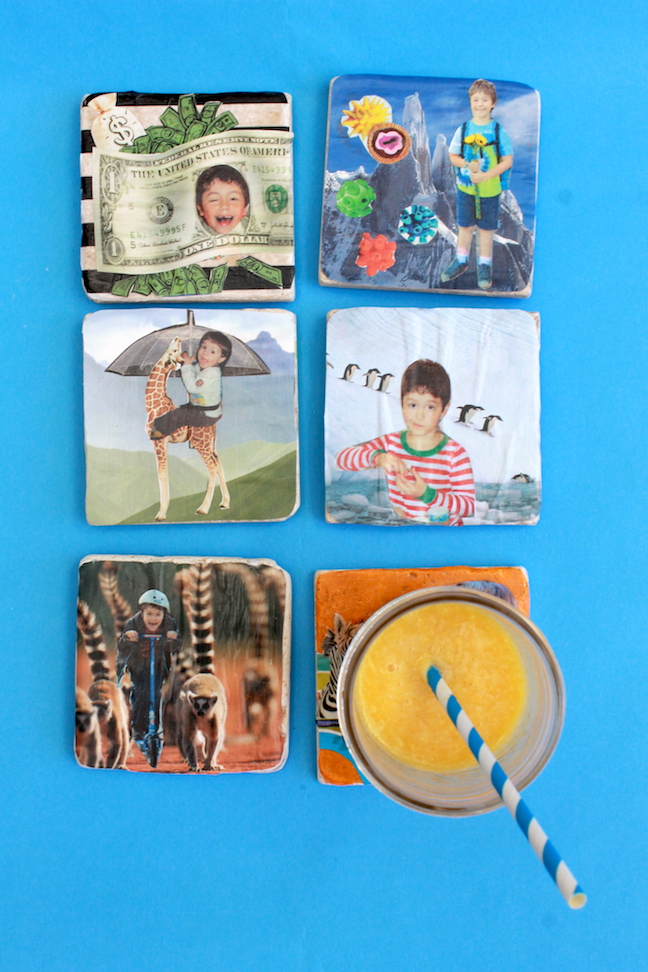 DIY Photo Collage Coaster