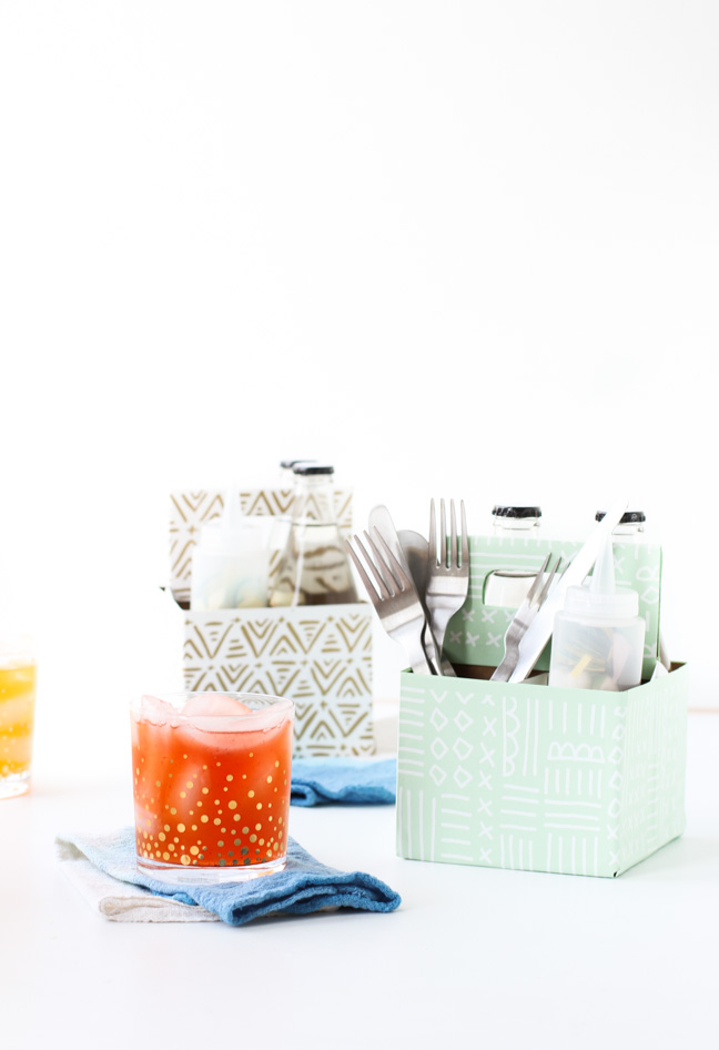 DIY Condiment Caddy Using a Recycled Bottle Carrier