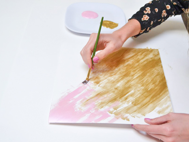 how-to-make-paper-kite-paint-pink-gold-watercolor
