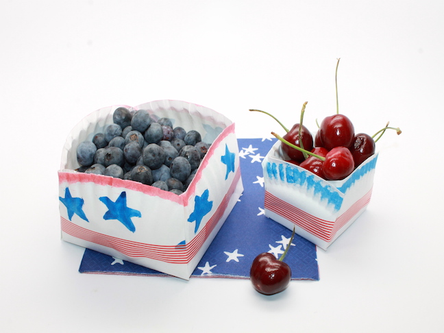 How to Make Fourth of July Paper Plate Bowls; momtastic.com
