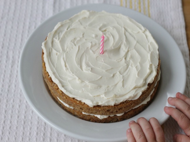 Banana Bread Birthday Cake