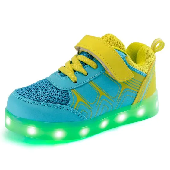 XVXF Kids LED Shoes Light Up Shoes Sneakers With Wheels Boy Girl Mesh  Roller Skate Shoes