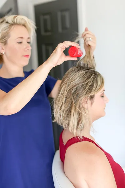 Messy updo for short hair