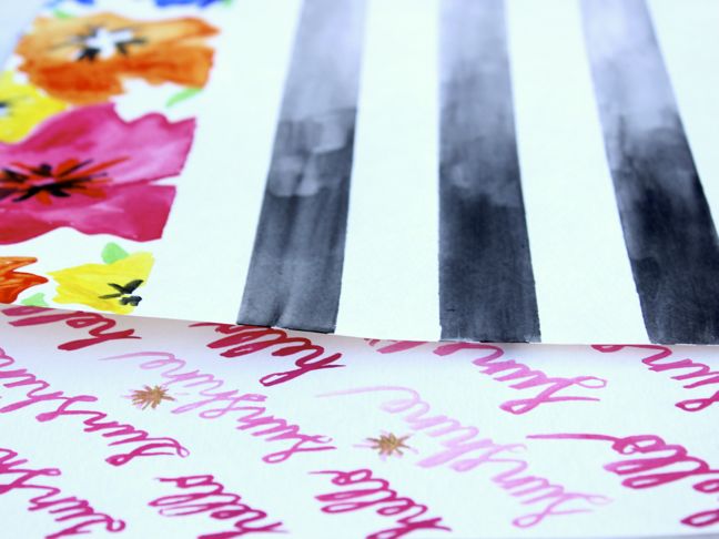 watercolor-diy-flower-wrap-hostess-gift-pink-paper-paper-kids-art