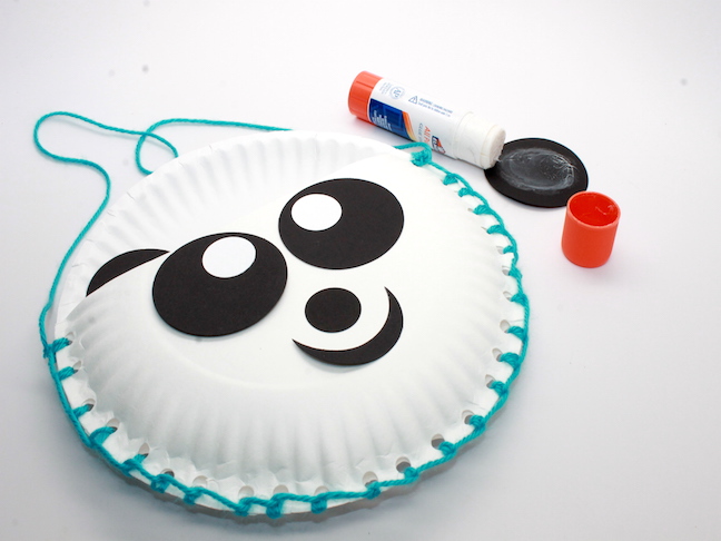 paper plate panda face card stock