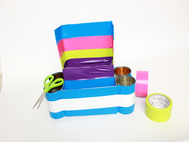 DIY Homework Station: duct tape