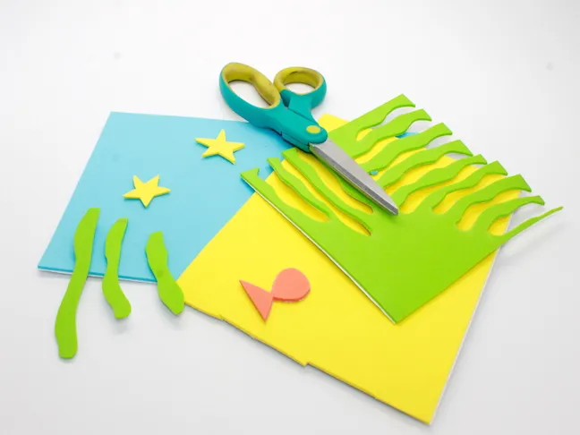 craft foam with scissors