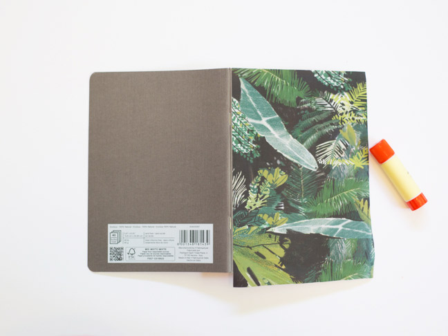 notebook-palm-paper-glue-stick