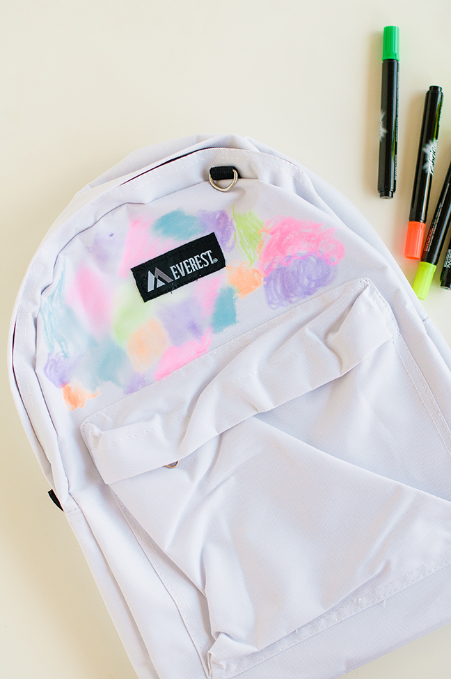 DIY Watercolor Backpack