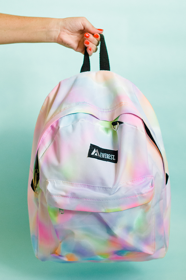 DIY Watercolor Backpack