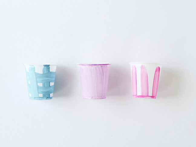 Painted Cups for Starter Plants