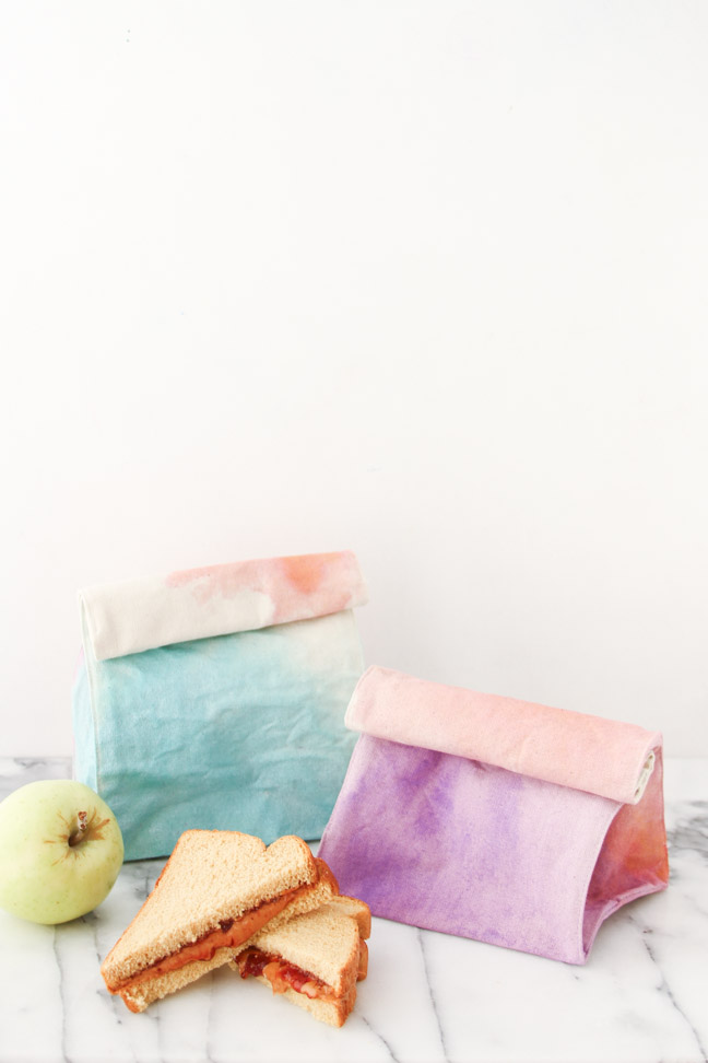 Watercolor Lunch Bags DIY