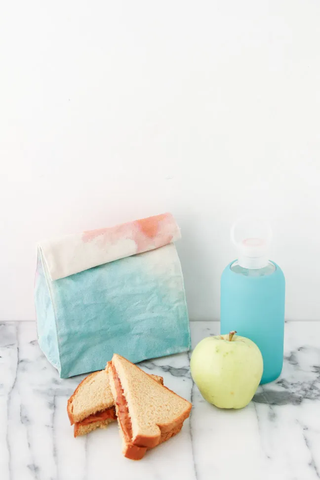 Back to School DIY // Watercolor Lunch Bags