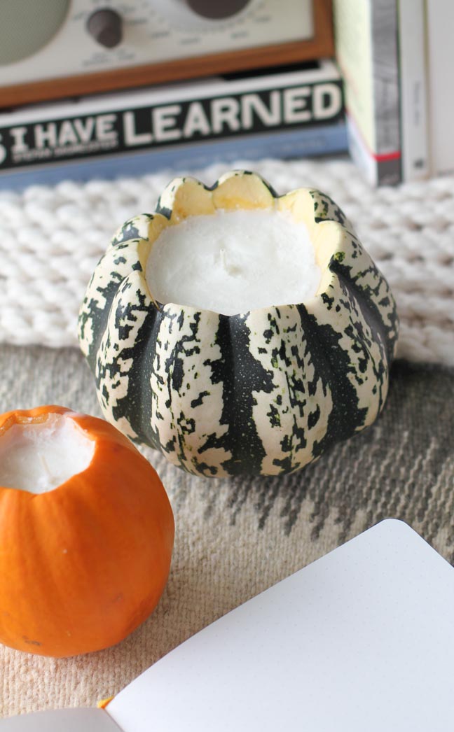 DIY // Scented Pumpkin Soy Candles for Fall