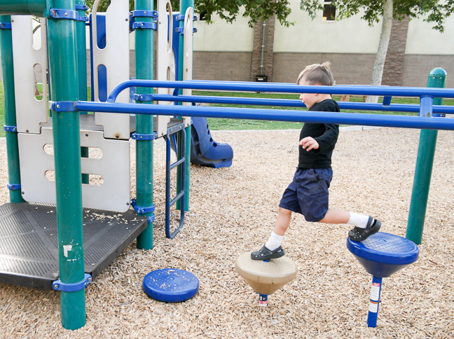 Kid playing at park