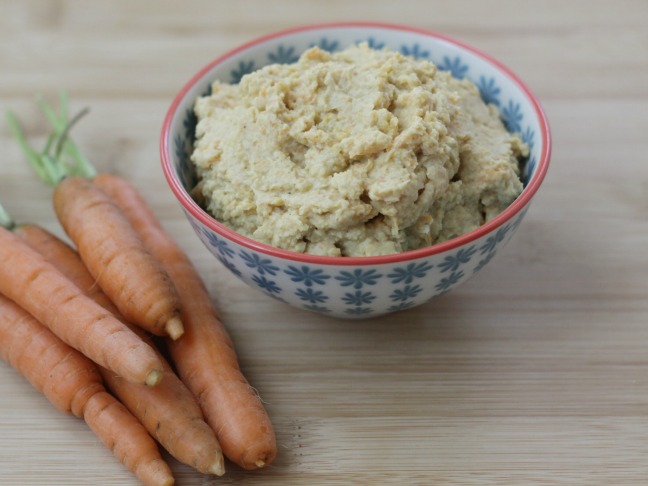 Shredded Carrot Hummus makes an easy snack