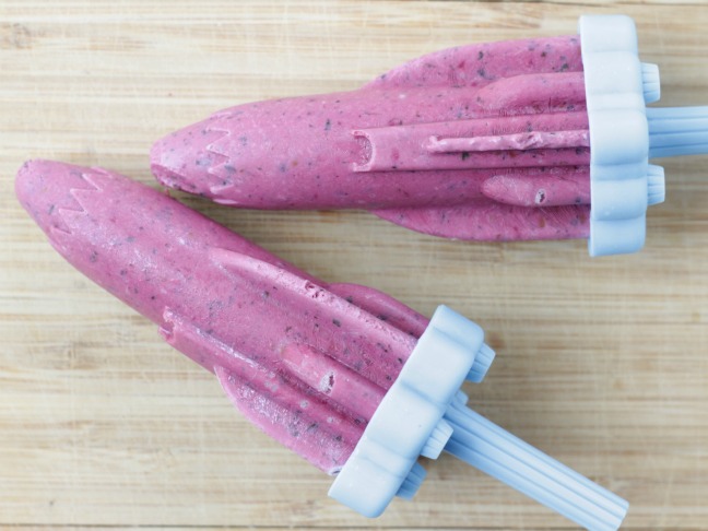 Frozen Yogurt Pops with hidden produce