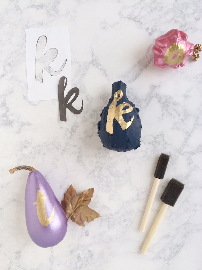 DIY Gold Typography Pumpkins for Thanksgiving | Shauna Younge