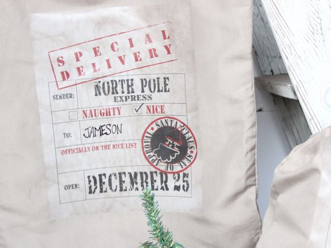 santa-bag-christmas-diy-wrapping-red-basket-special-delivery-pottery-barn-hack