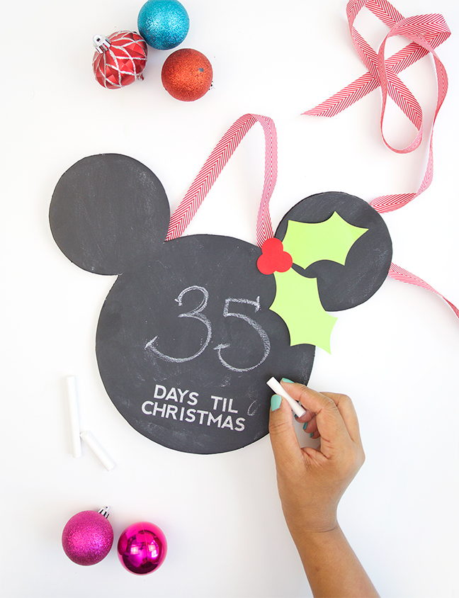 Mickey Countdown to Christmas Chalkboard