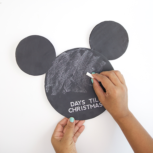 Mickey Countdown to Christmas Chalkboard