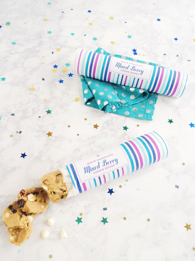 Mixed Berry White Chocolate Cookie Dough Gift and Printable | Shauna Younge