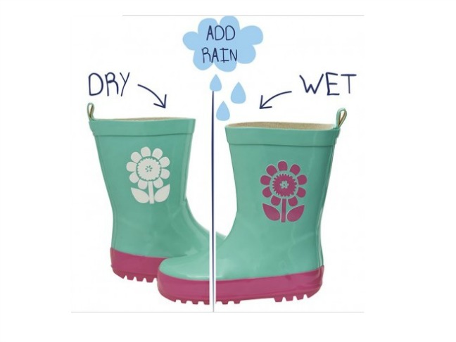 squid kids colour changing wellies