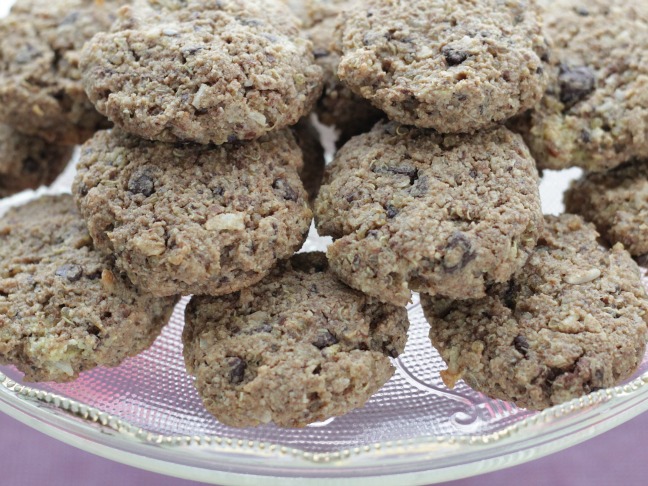 one bowl quinoa cookies with chocolate
