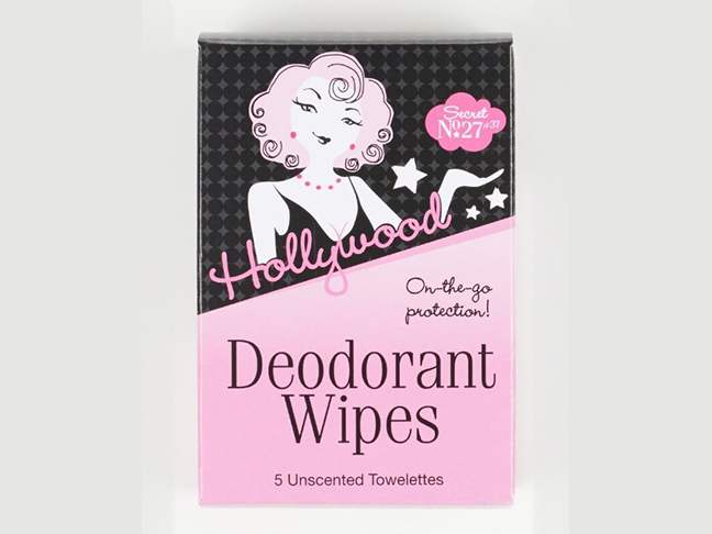 hollywood deodorant wipes