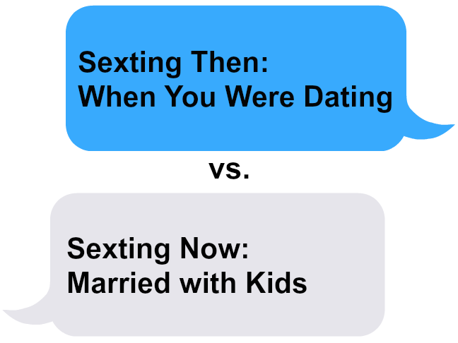 Sexting Then: when you were dating vs Sexting Now: married with kids on @ItsMomtastic by @letmestart | married life and parenting humor