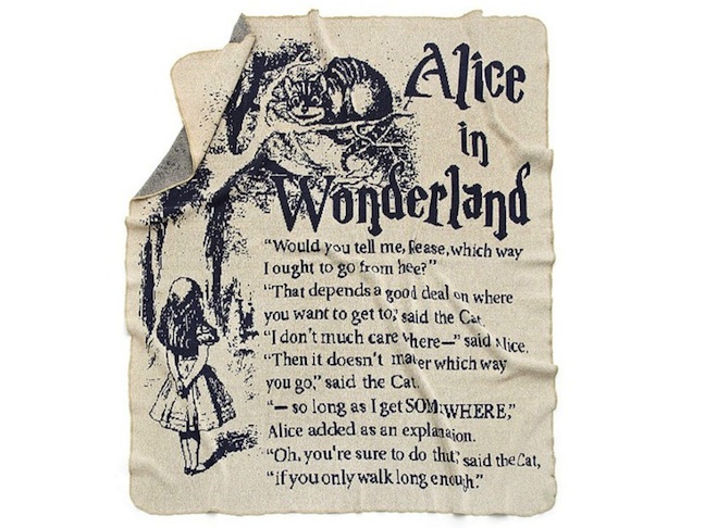 Alice in Wonderland Story Blanket
