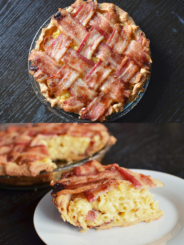 bacon mac and cheese pie
